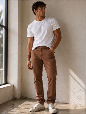 Joe’s Jeans Soder Slim Tapered Chino Pants Brown 29